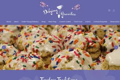 Defying Gravitea website homepage