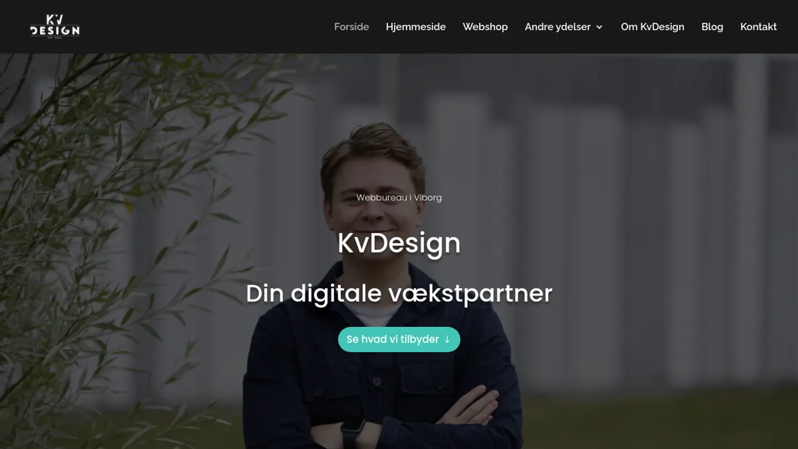 Screenshot of the KvDesign homepage