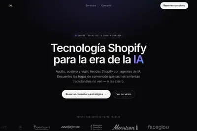 Screenshot of the Carlos Enrique homepage