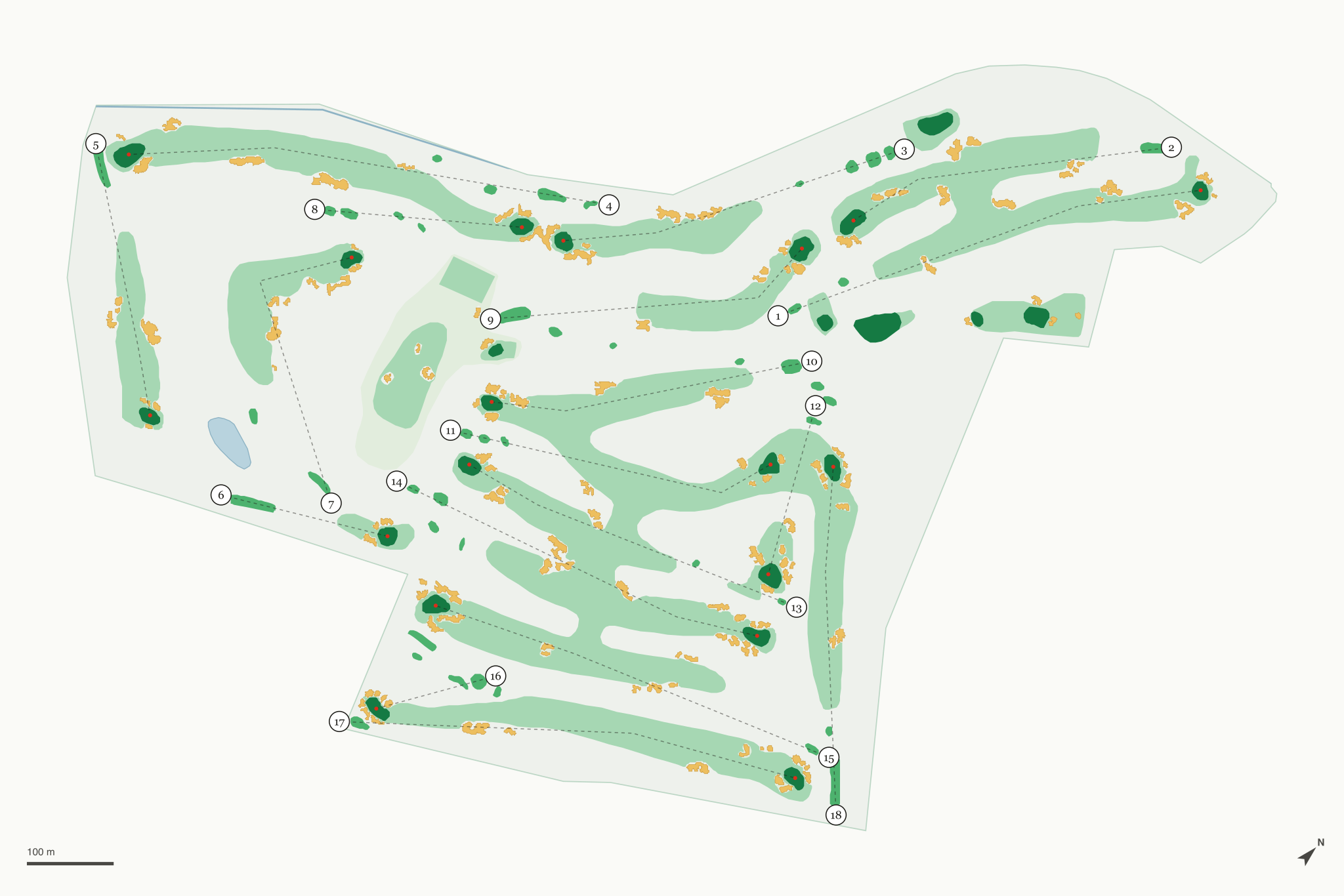 Map of California Golf Club of San Francisco