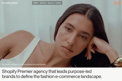 Screenshot of the Not selling liquid homepage