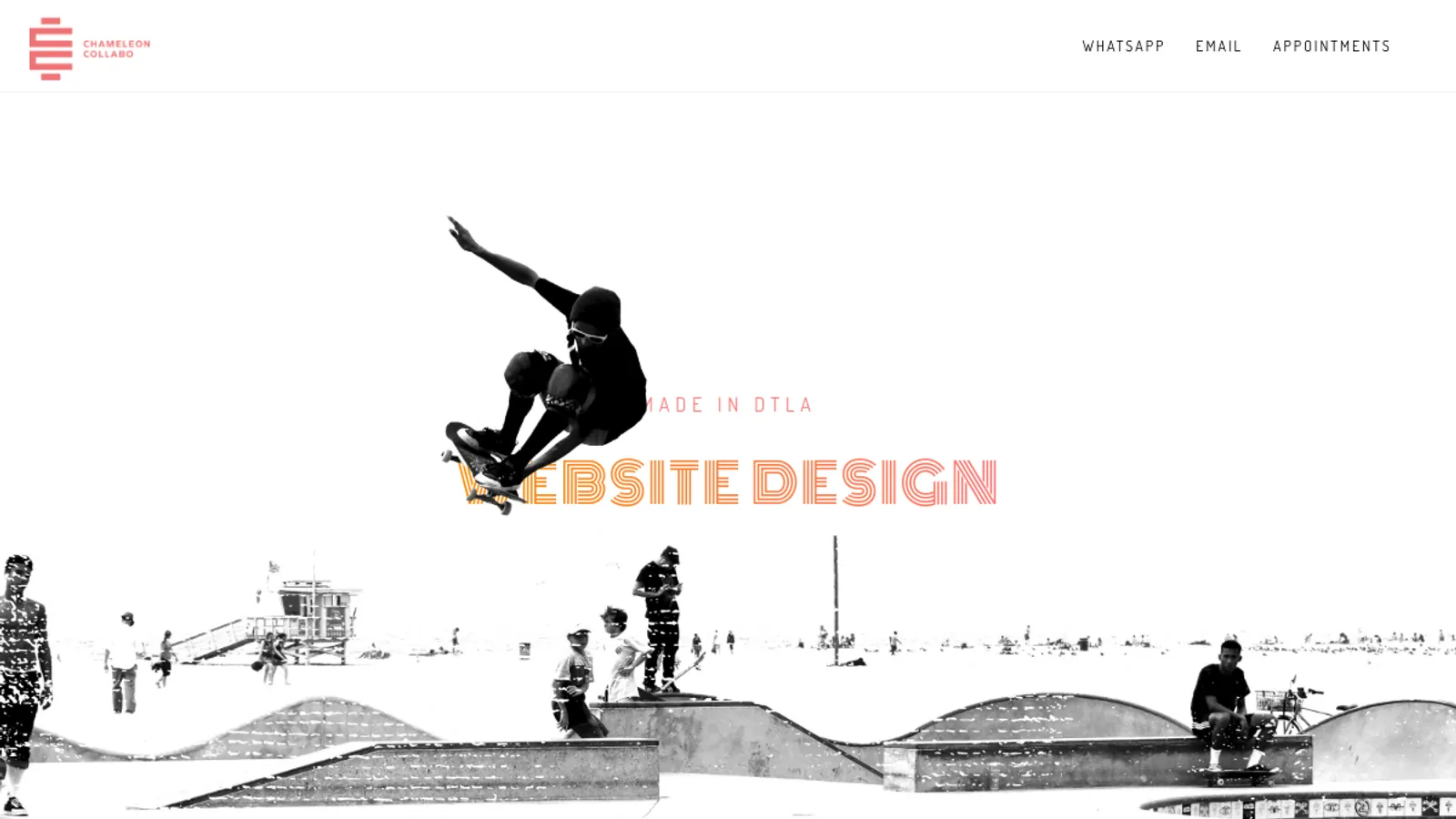 Screenshot of the Chameleon Collabo homepage