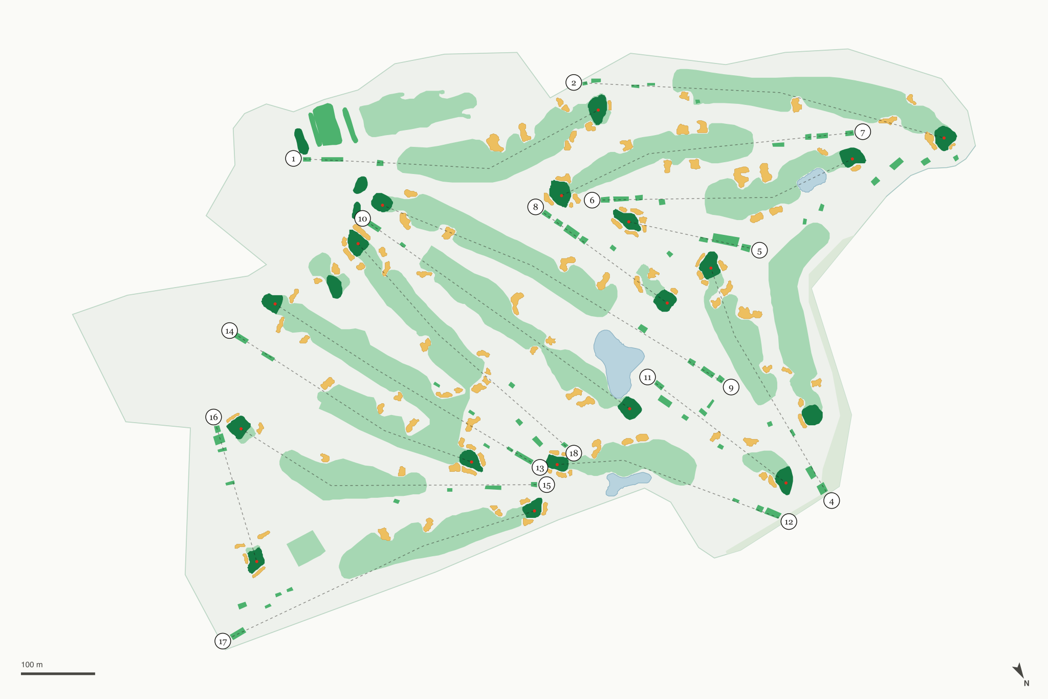 Map of Barton Hills Country Club