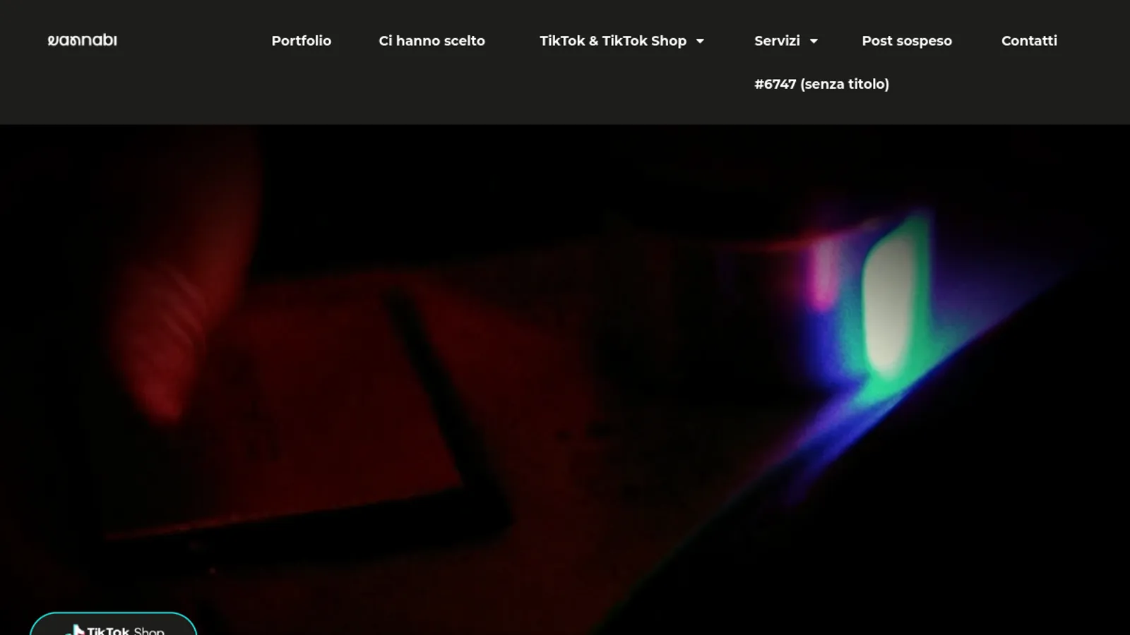 Screenshot of the Uannabi Studio homepage