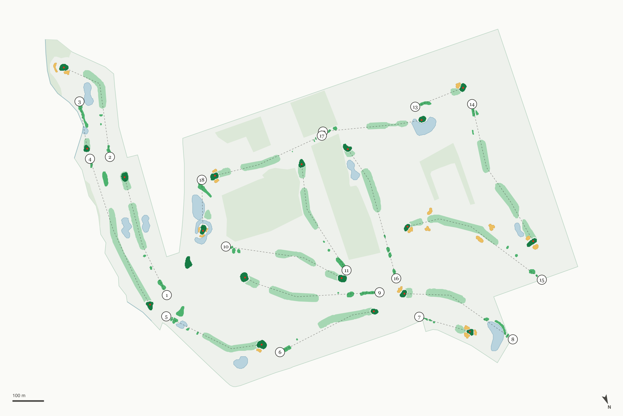 Map of Sugar Isle Golf Course