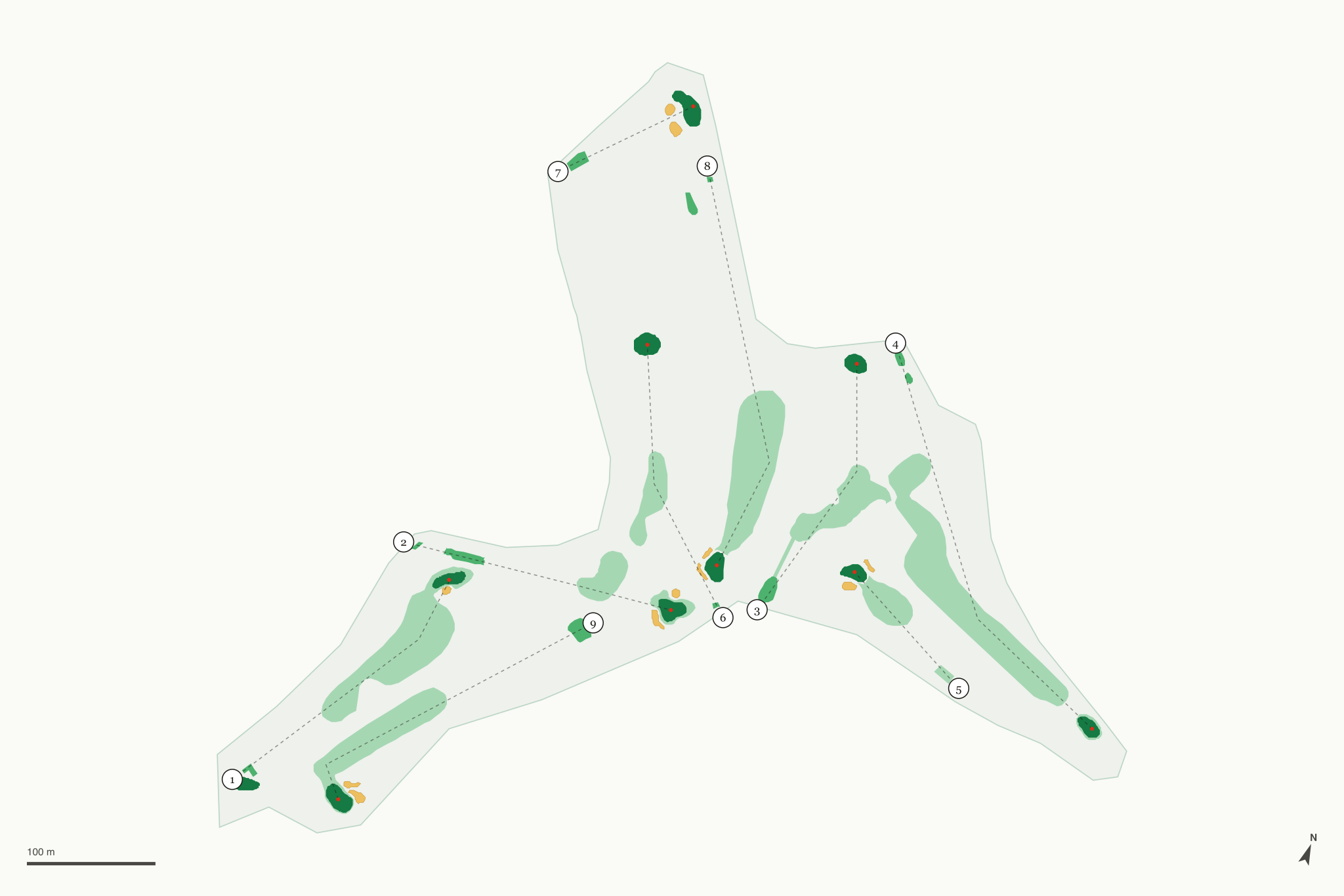 Map of Mill Valley Golf Course