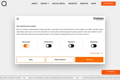 Screenshot of the Officina Idee homepage