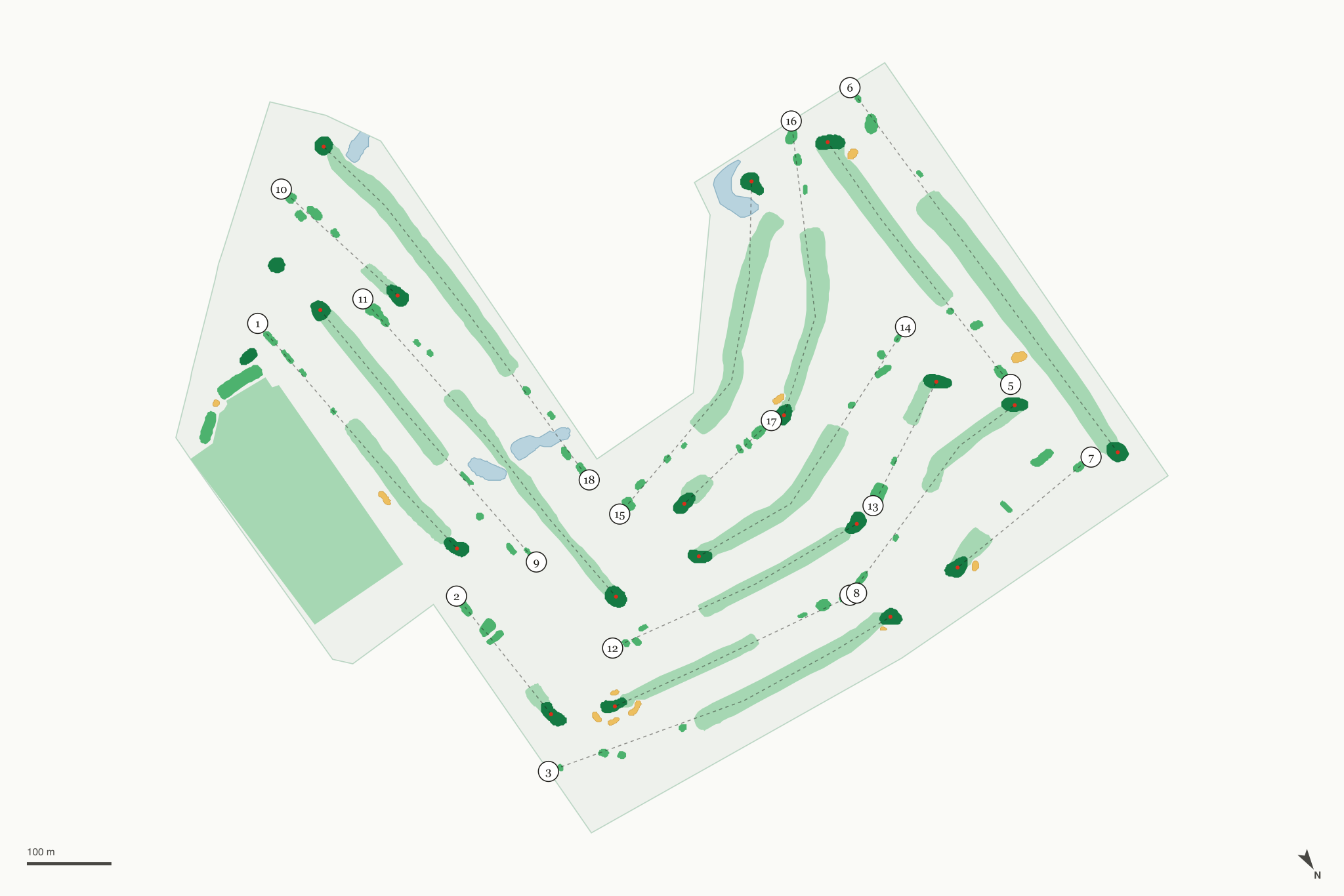 Map of Rustic Glen Golf Club