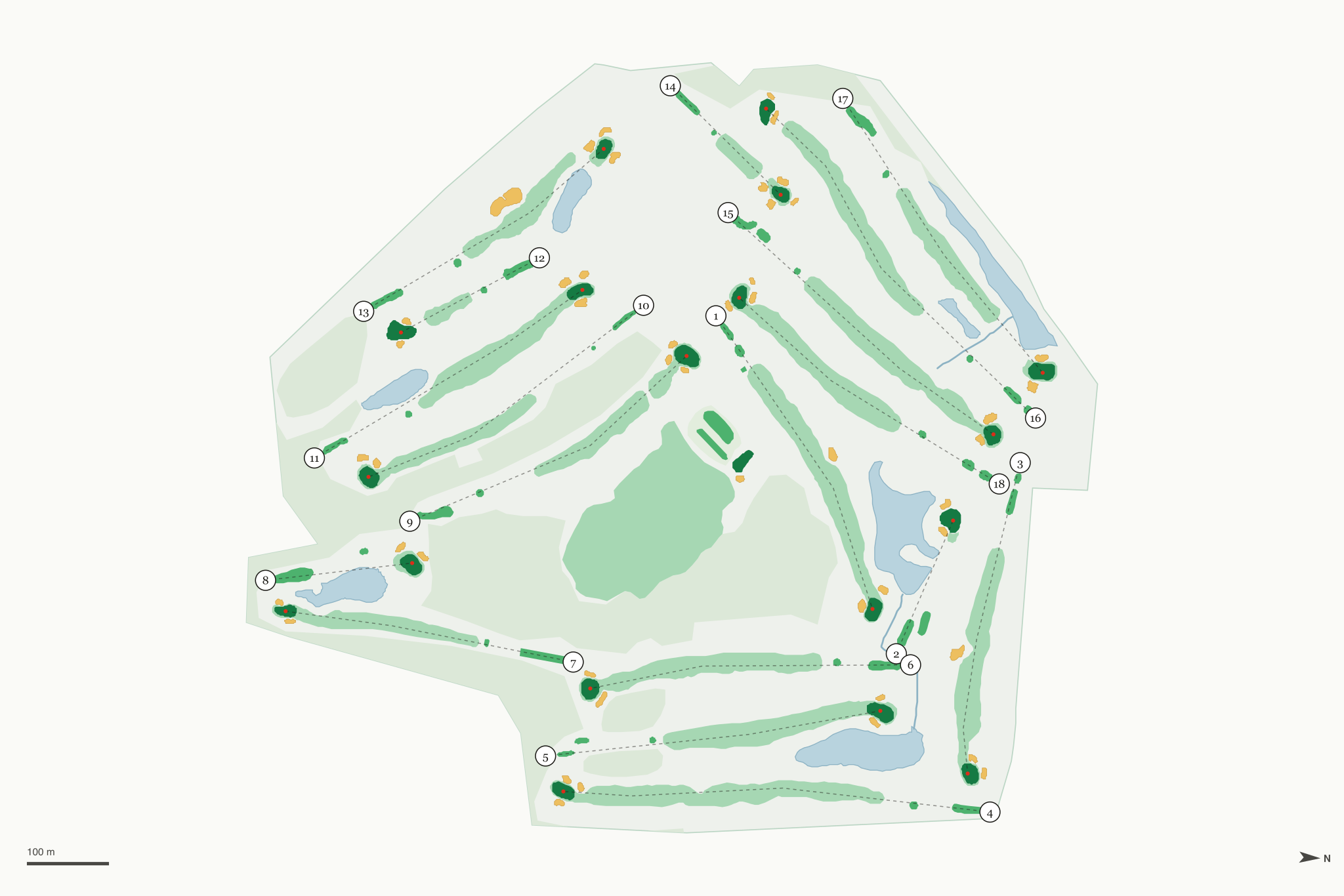 Map of Windmill Lakes Golf Club
