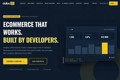 Screenshot of the Dalbe Digital Agency by PMITDALBE SRL homepage