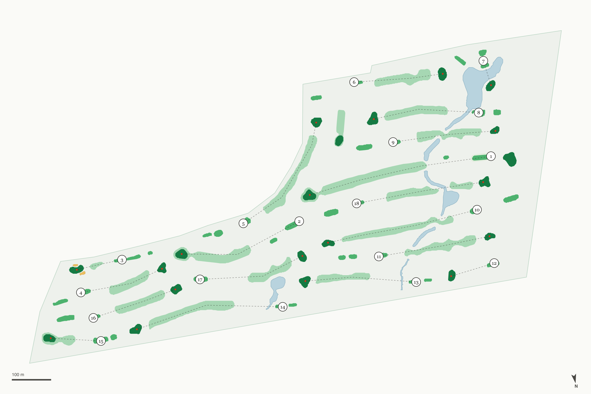 Map of Thunderbird Golf Course - South