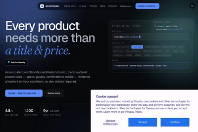 Screenshot of the Accentuate Digital homepage