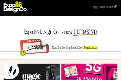 Screenshot of the Expo 86 Design Co. homepage