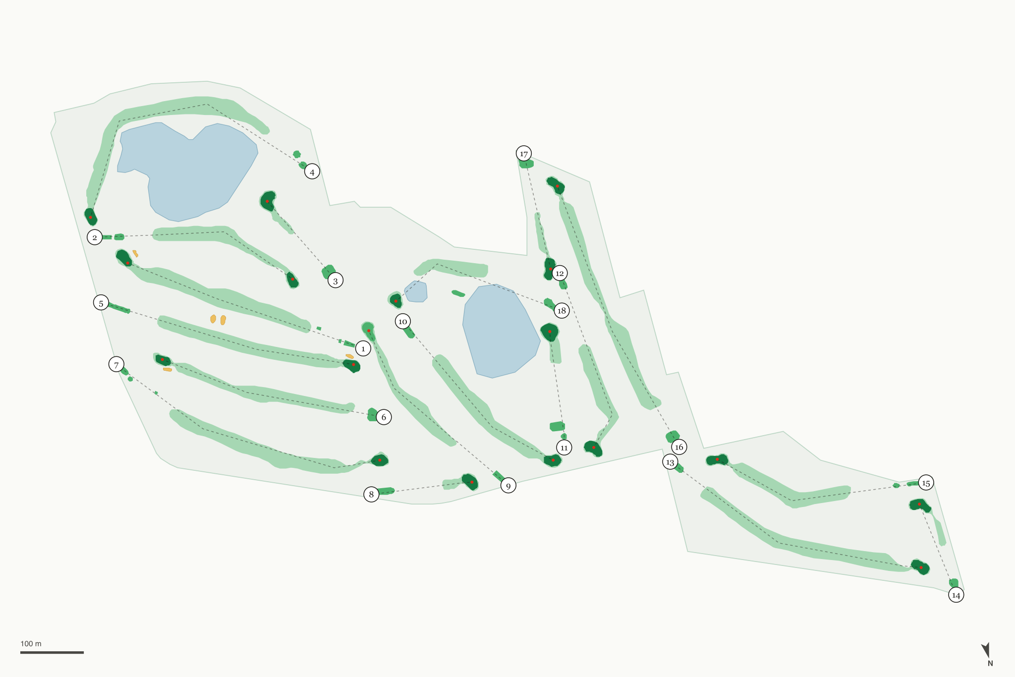 Map of Green Haven Golf Course