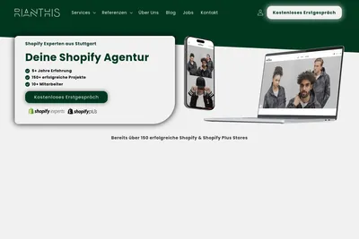 Screenshot of the RIANTHIS homepage