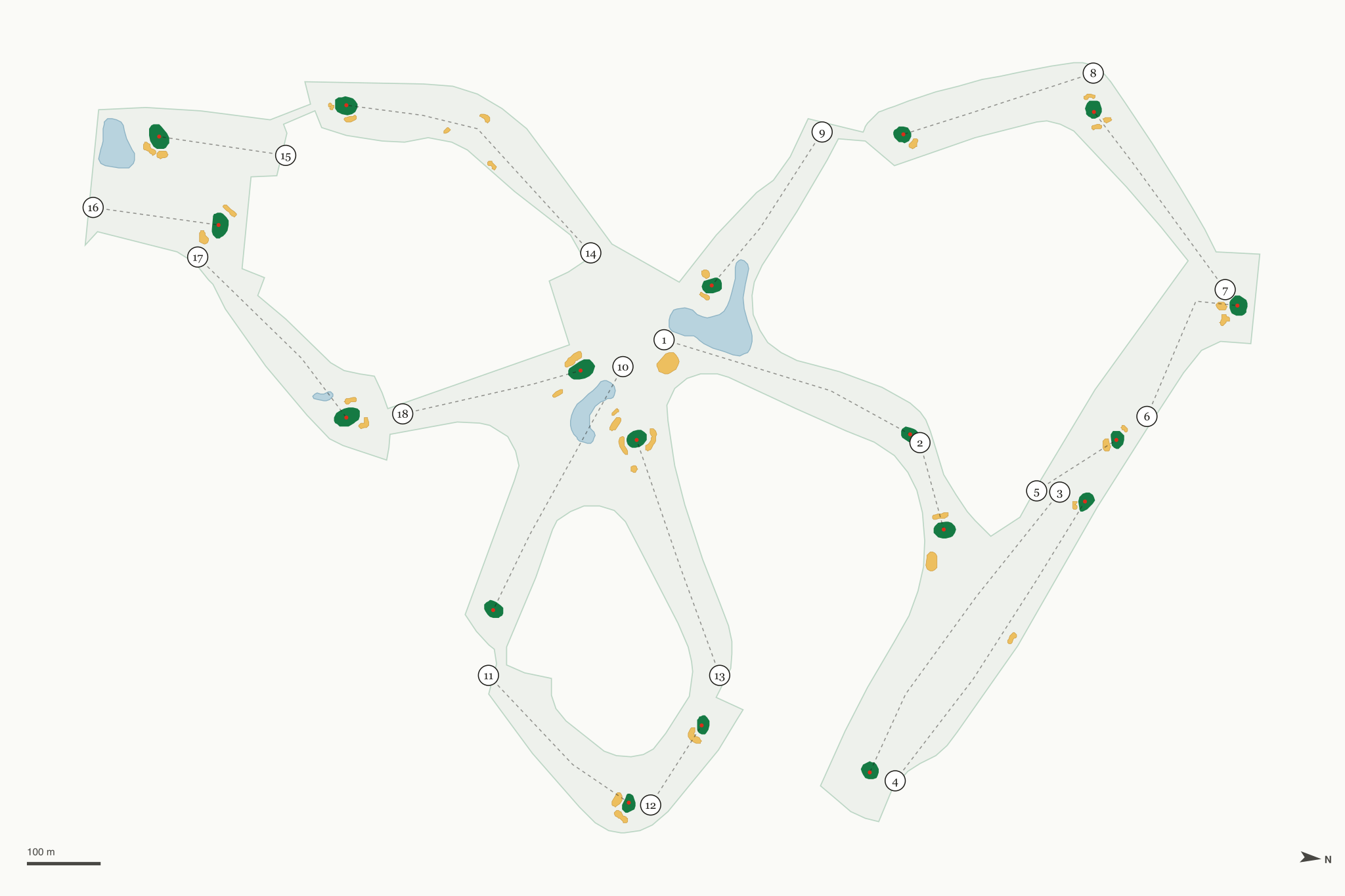 Map of Los Prados Golf & Country Club