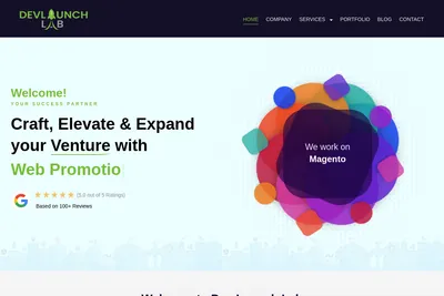 Screenshot of the Piyush Sutariya - DevLaunch Lab homepage