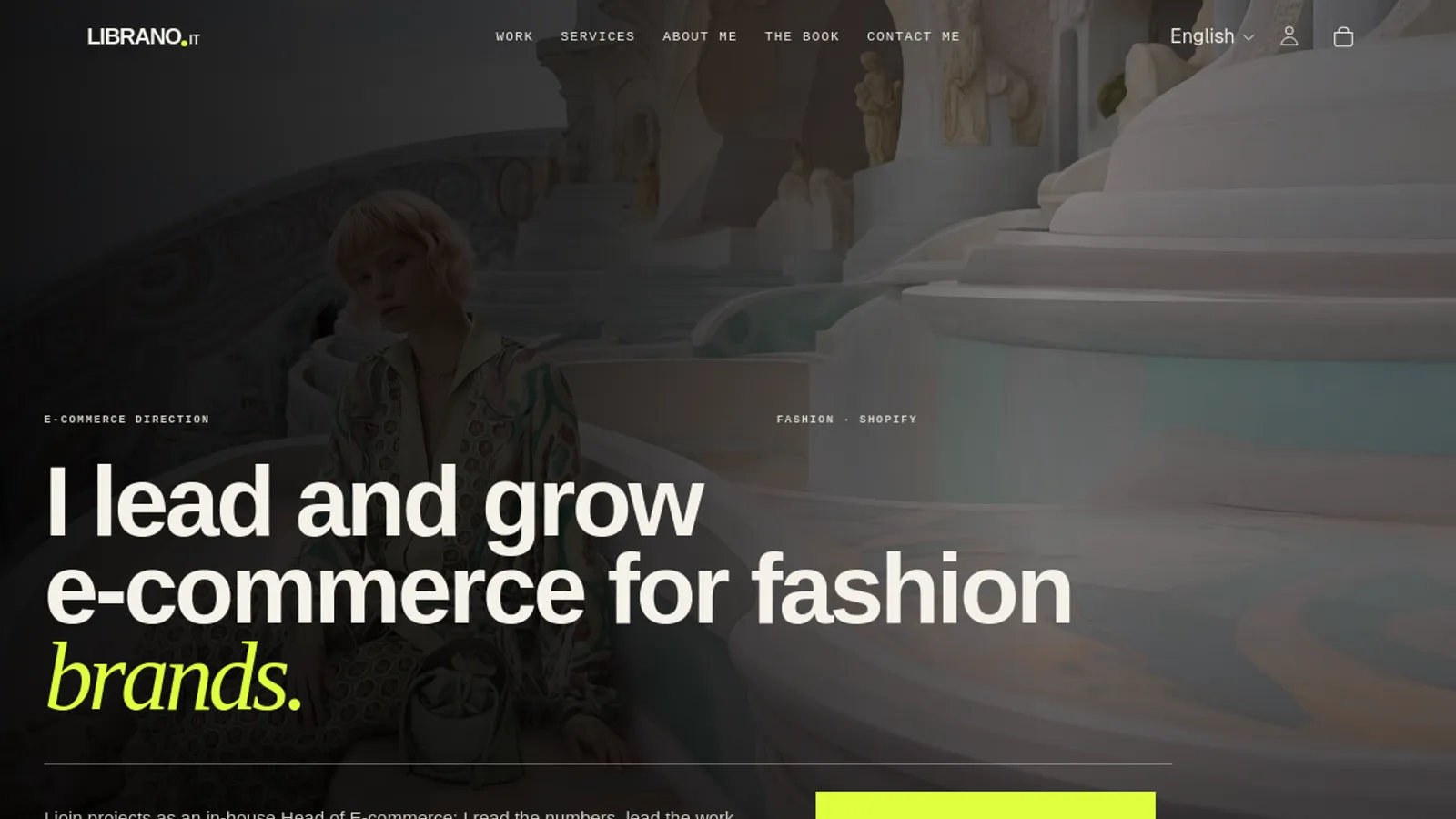 Screenshot of the Armando Librano homepage