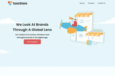 Screenshot of the SainStore homepage