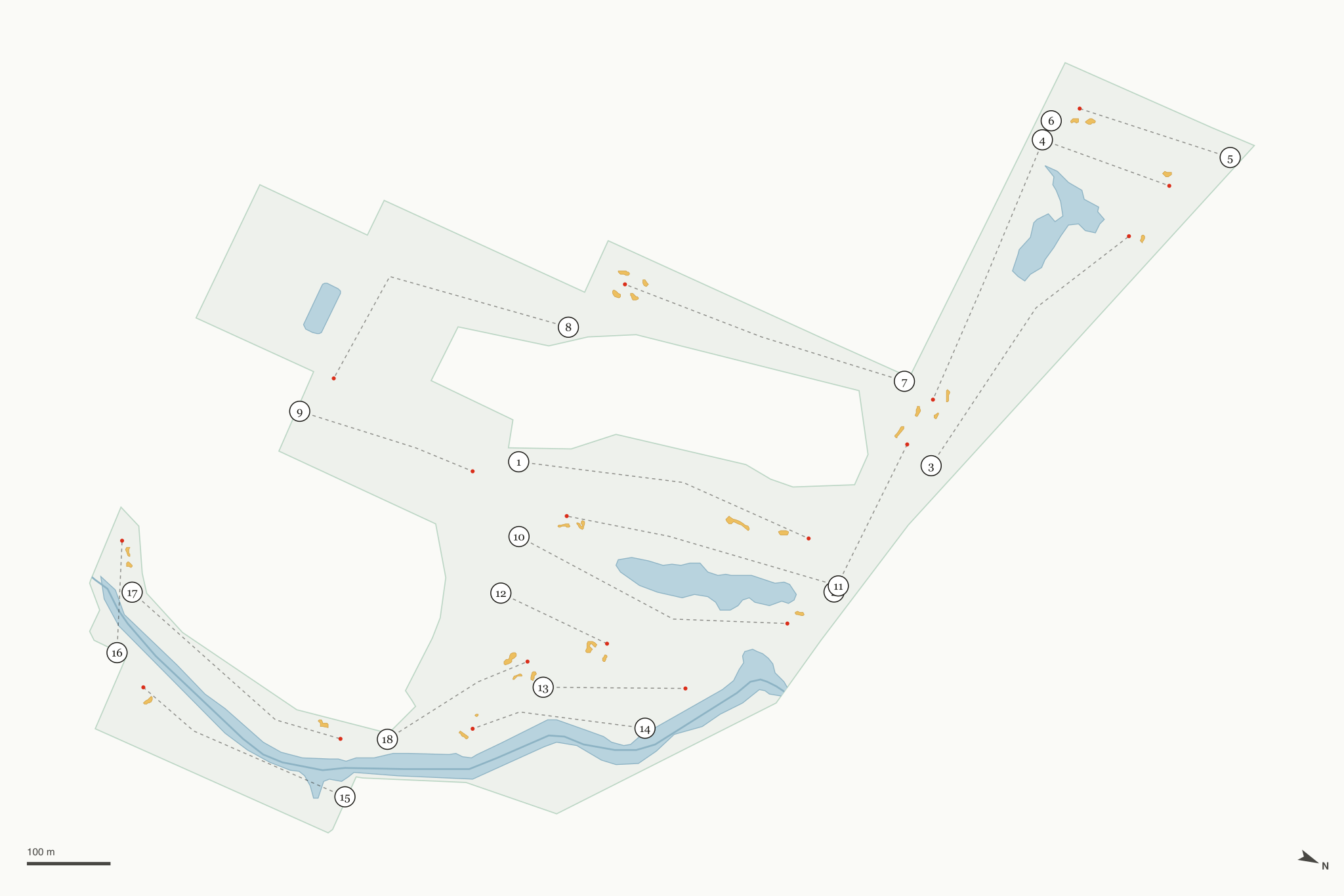 Map of Brookfield Hills Golf Course