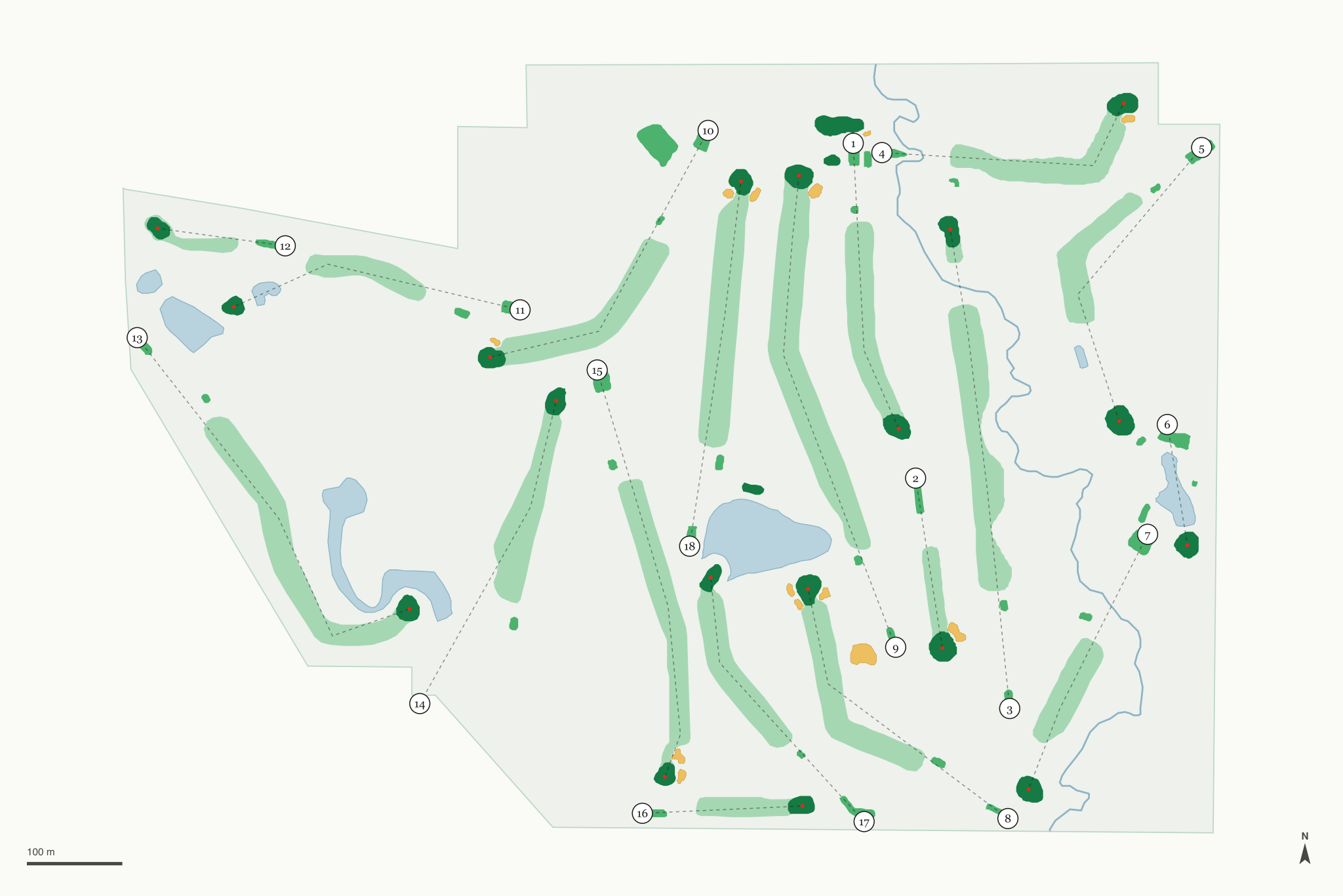 Map of Krooked Kreek Golf Course