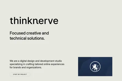Screenshot of the Thinknerve homepage