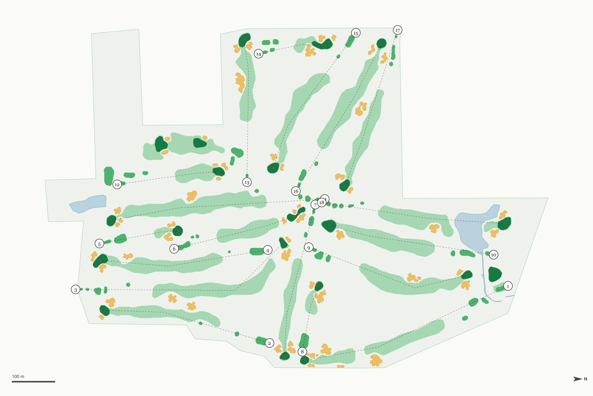 Map of University of Michigan Golf Course