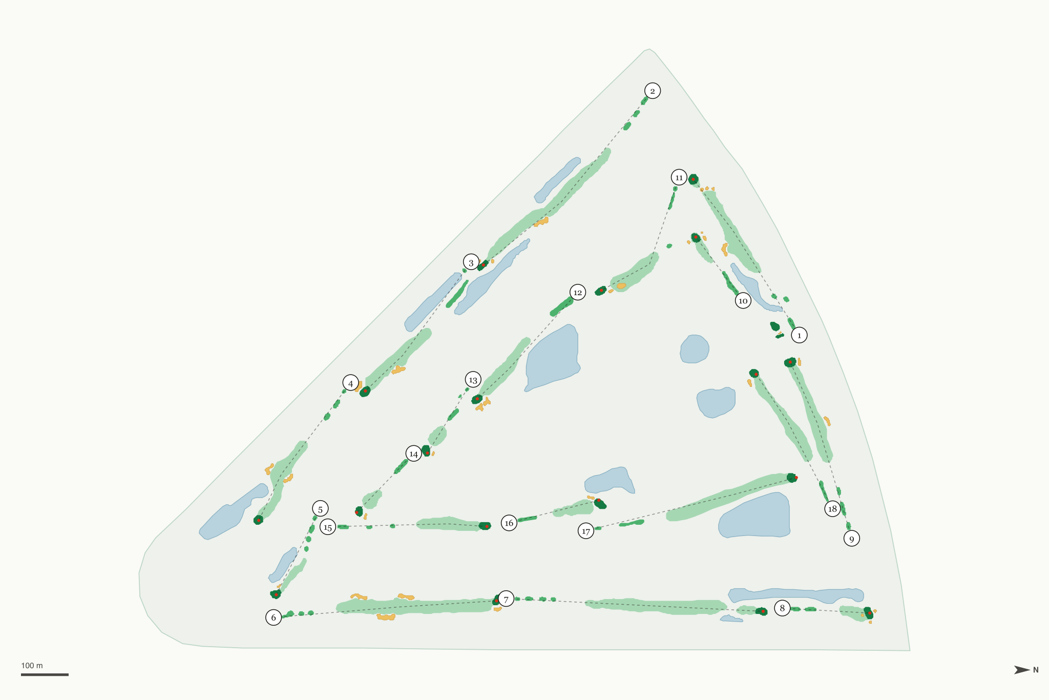 Map of Pinemoor Golf Club
