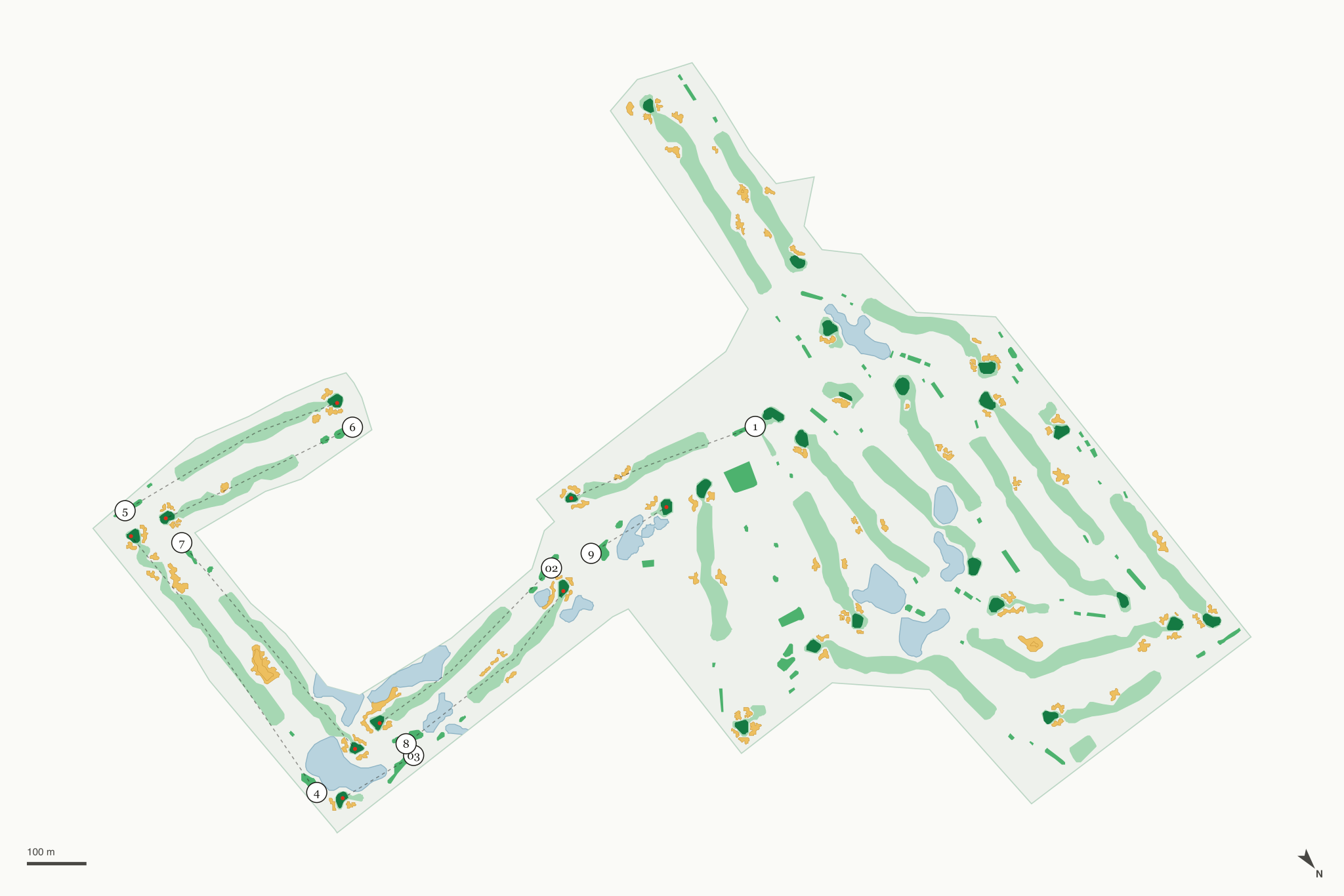 Map of North Shore Country Club