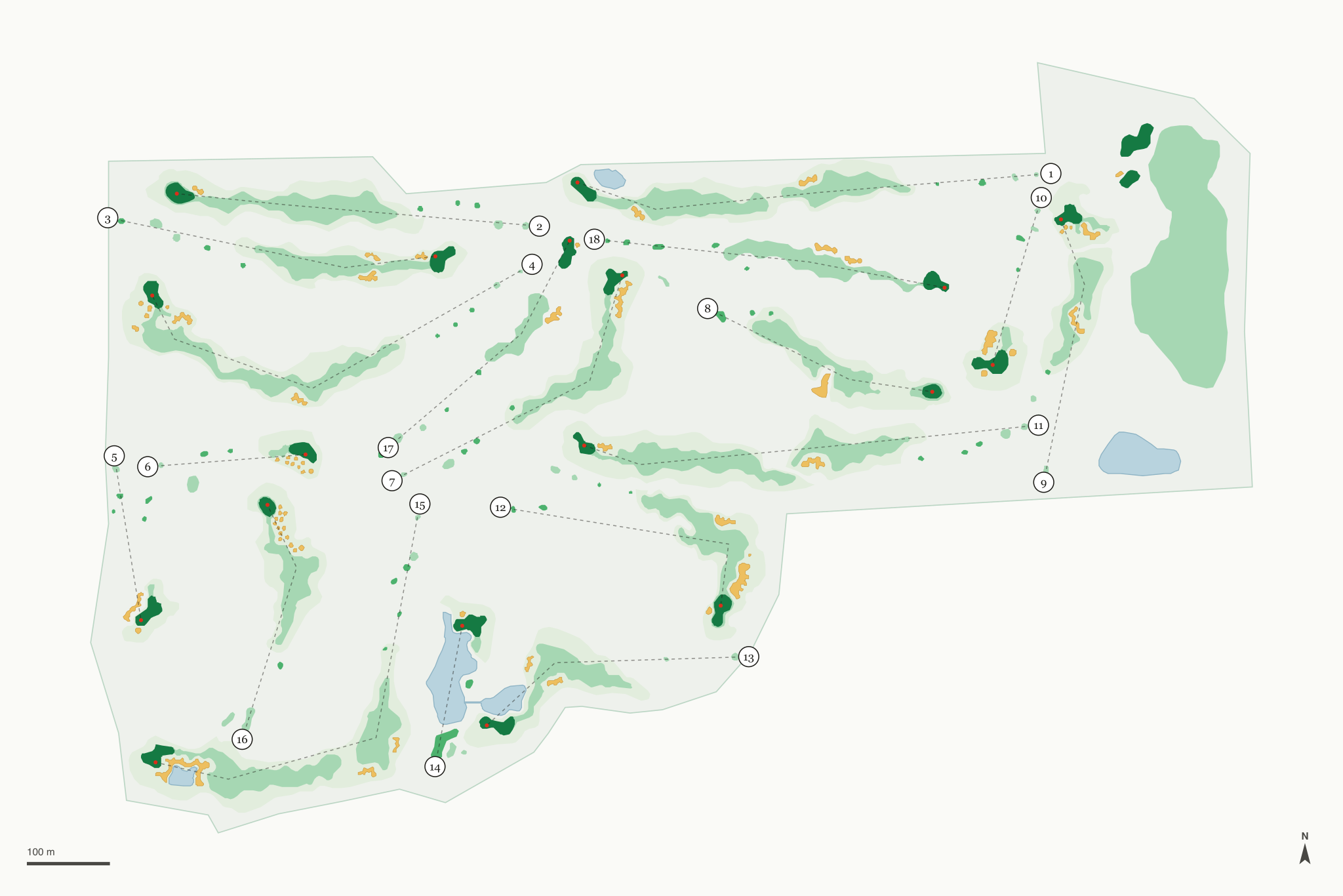 Map of Sanctuary Golf Course