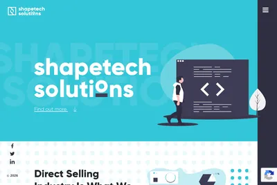 Screenshot of the Shapetech homepage