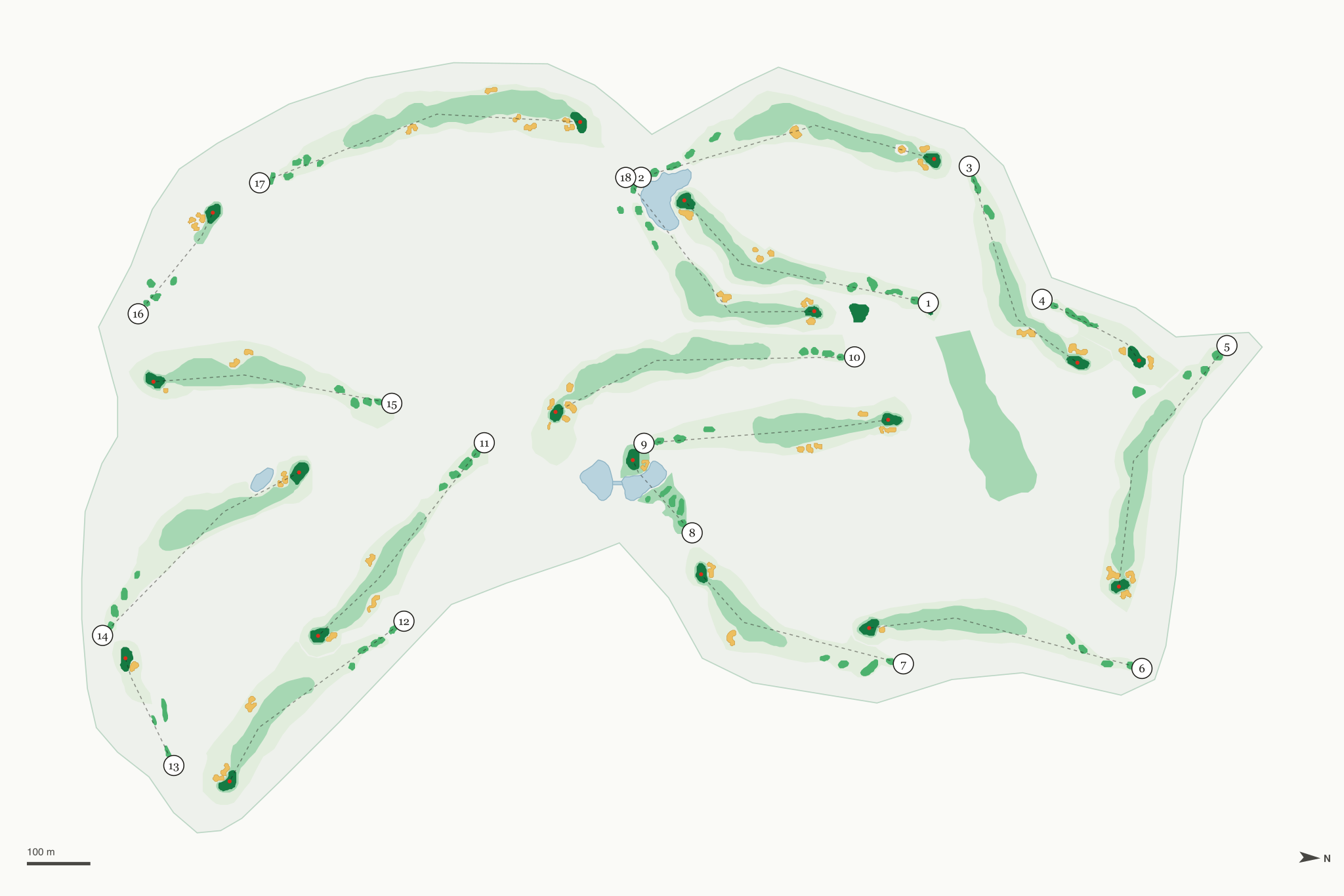 Map of Bailey Creek Golf Course