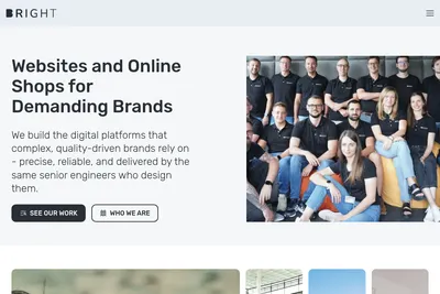 Screenshot of the Bright Global homepage