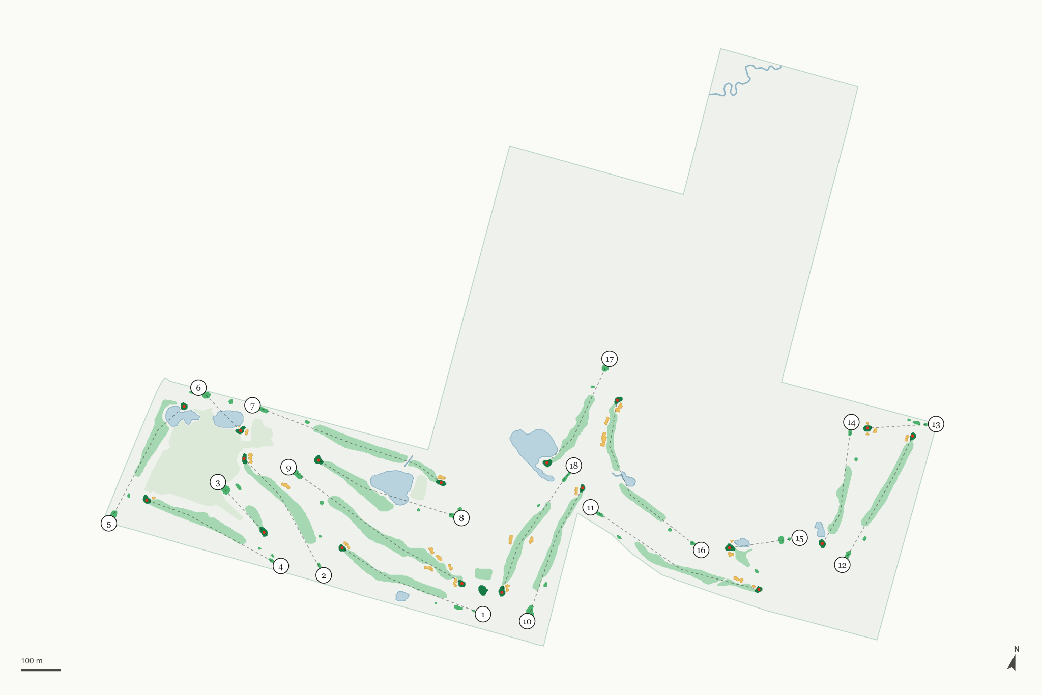 Map of Indianhead Golf Course