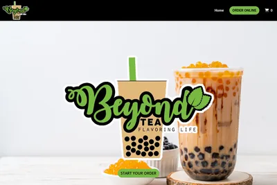 Beyond Tea website homepage