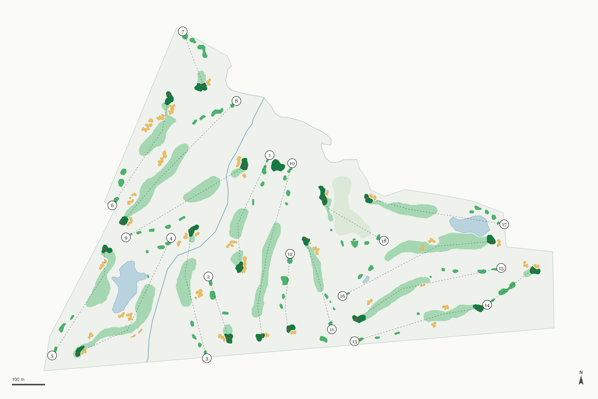 Map of Pierce Lake Golf Course
