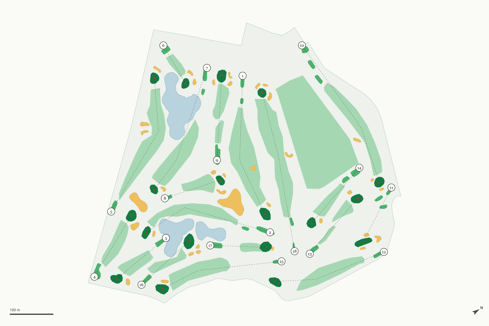Map of El Cariso Golf Course