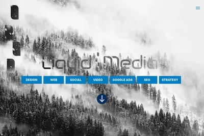 Screenshot of the Liquid Media homepage