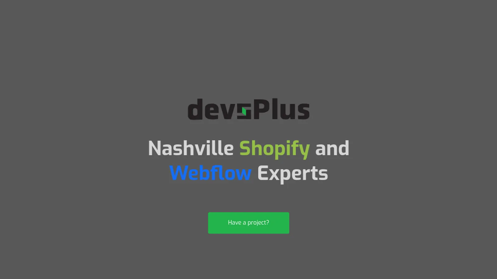 Screenshot of the devsPlus homepage