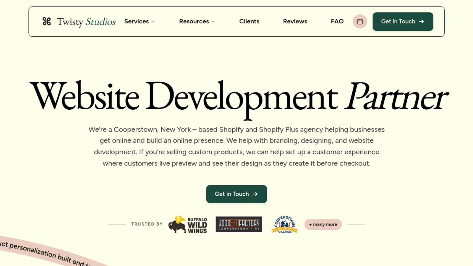 Screenshot of the TWISTY STUDIOS LLC homepage