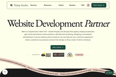 Screenshot of the TWISTY STUDIOS LLC homepage