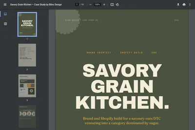 Screenshot of the Blinc homepage