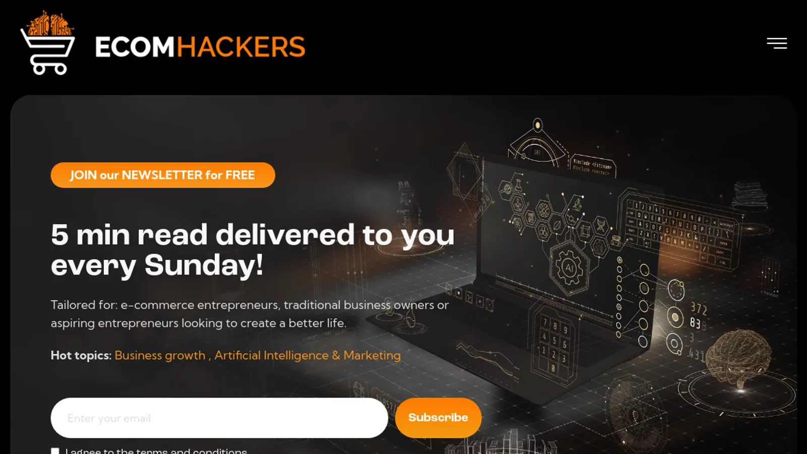 Screenshot of the Vali Vetan homepage