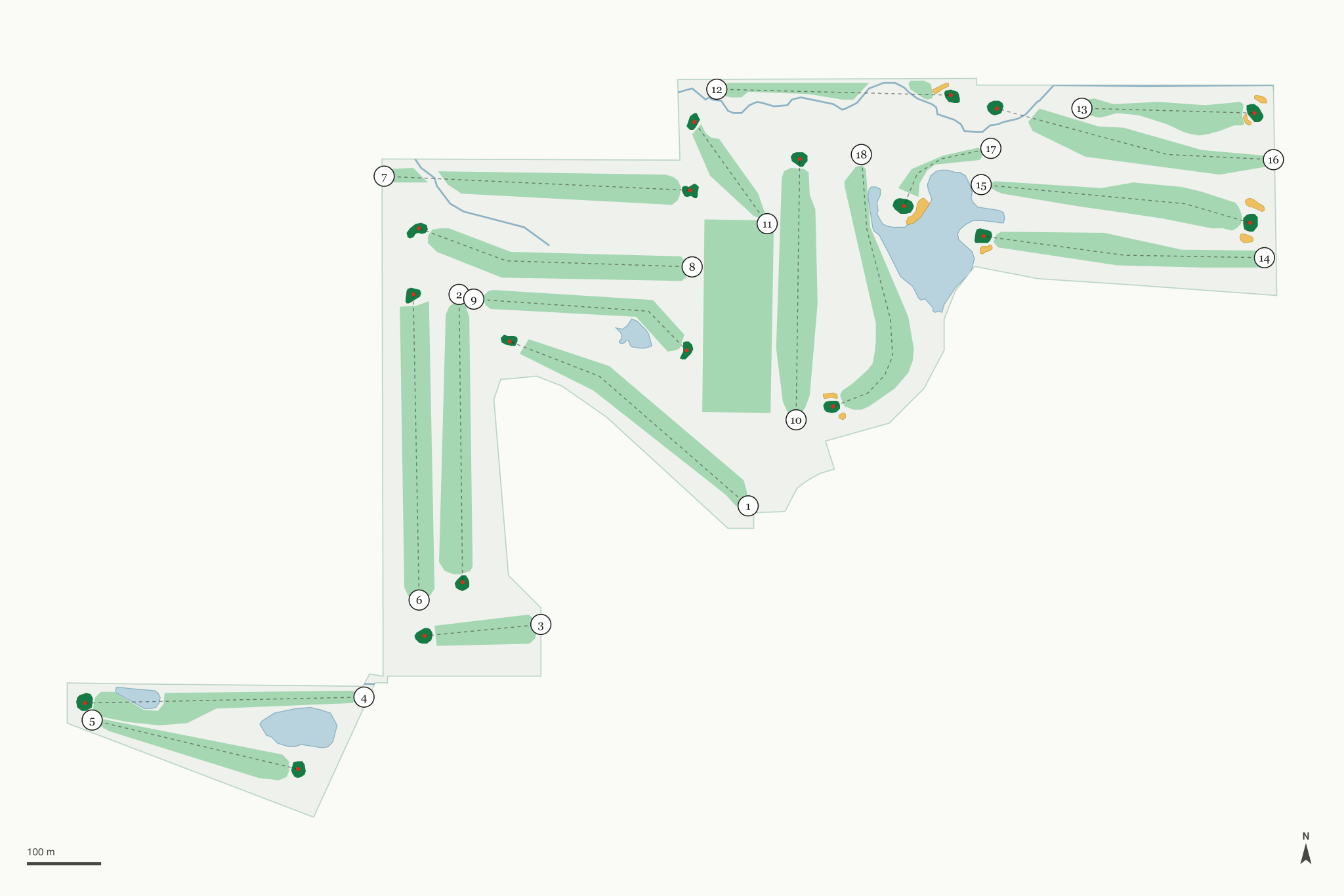 Map of Crane Field Golf Course and Driving Range