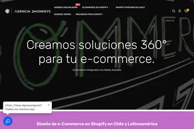 Screenshot of the 2 Monkeys Chile - Catherina Montes homepage