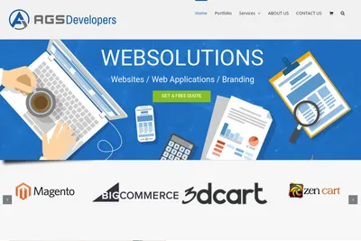 Screenshot of the AGS Developers homepage