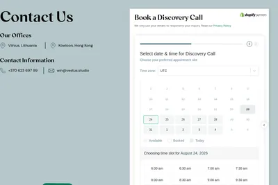Screenshot of the Vestus Studio homepage