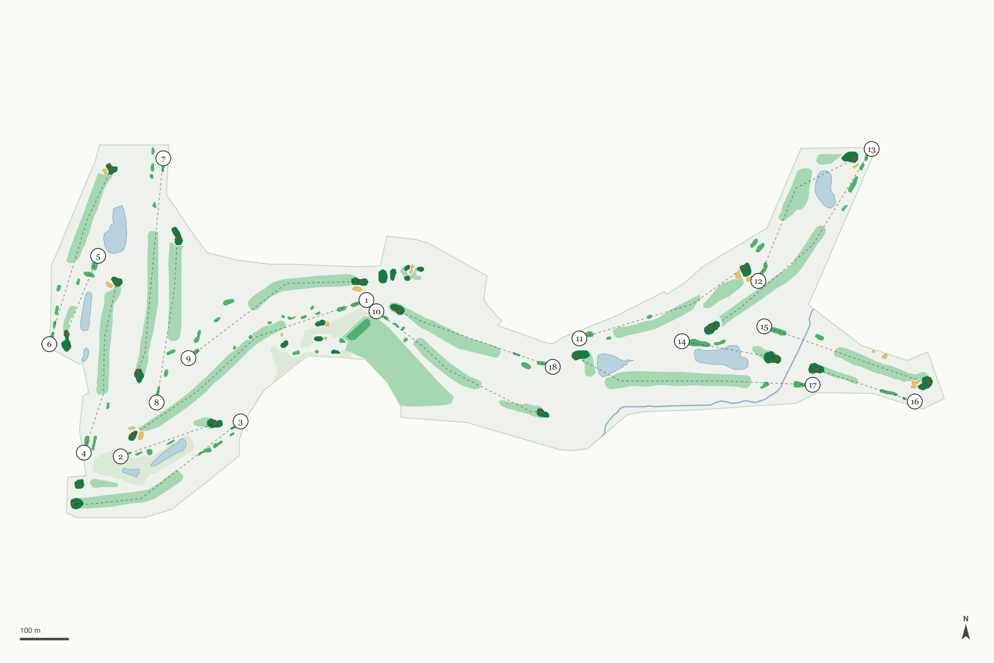 Map of Valley Hi Golf Course