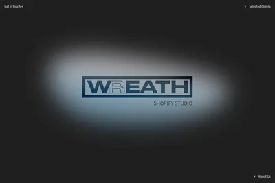 Screenshot of the Wreath Development homepage