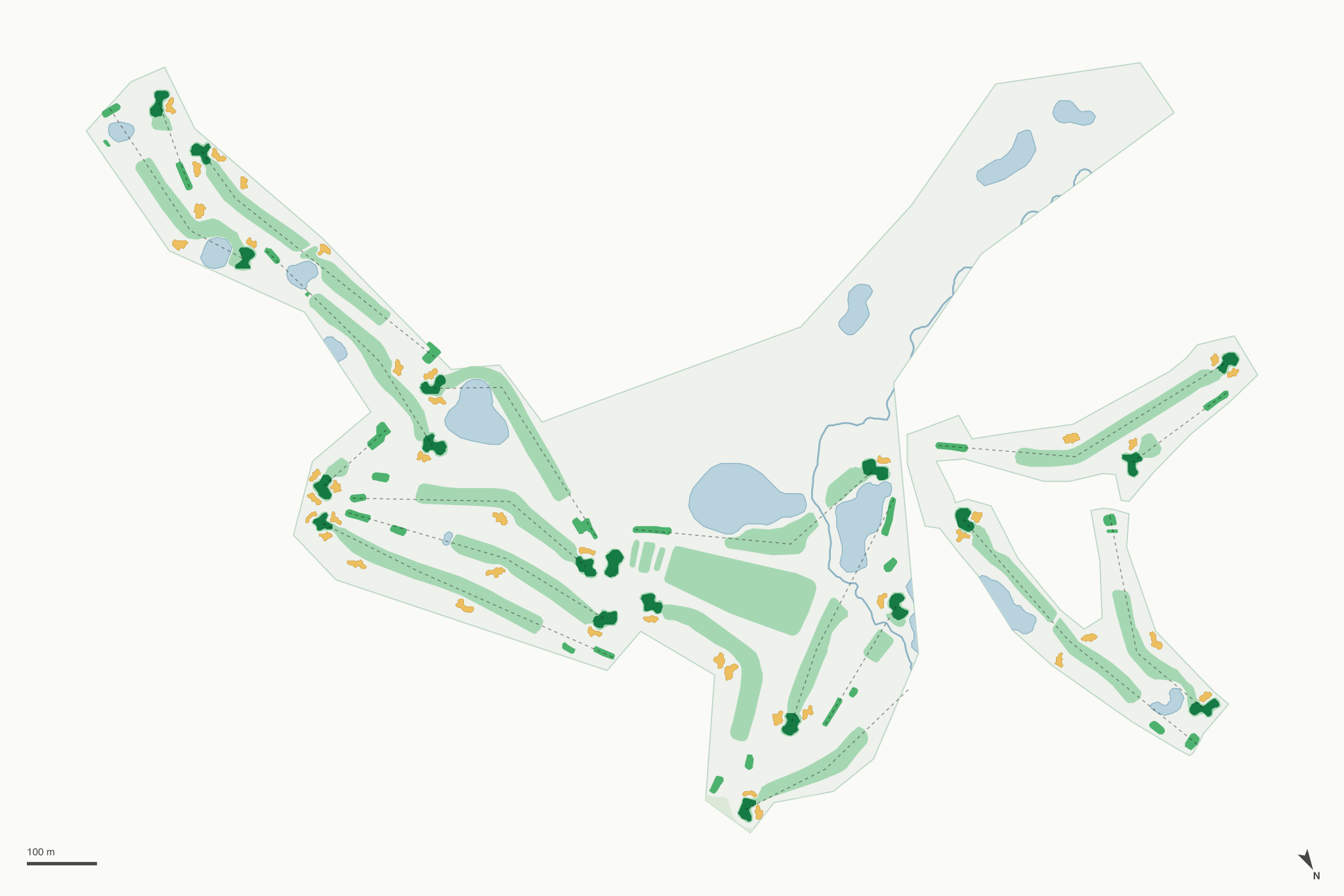 Map of Oak Glen Golf Course